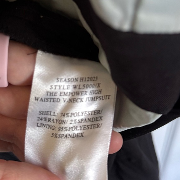 Wildfang The Empower High Waist V Neck Jumpsuit in Black - Picture 2 of 10